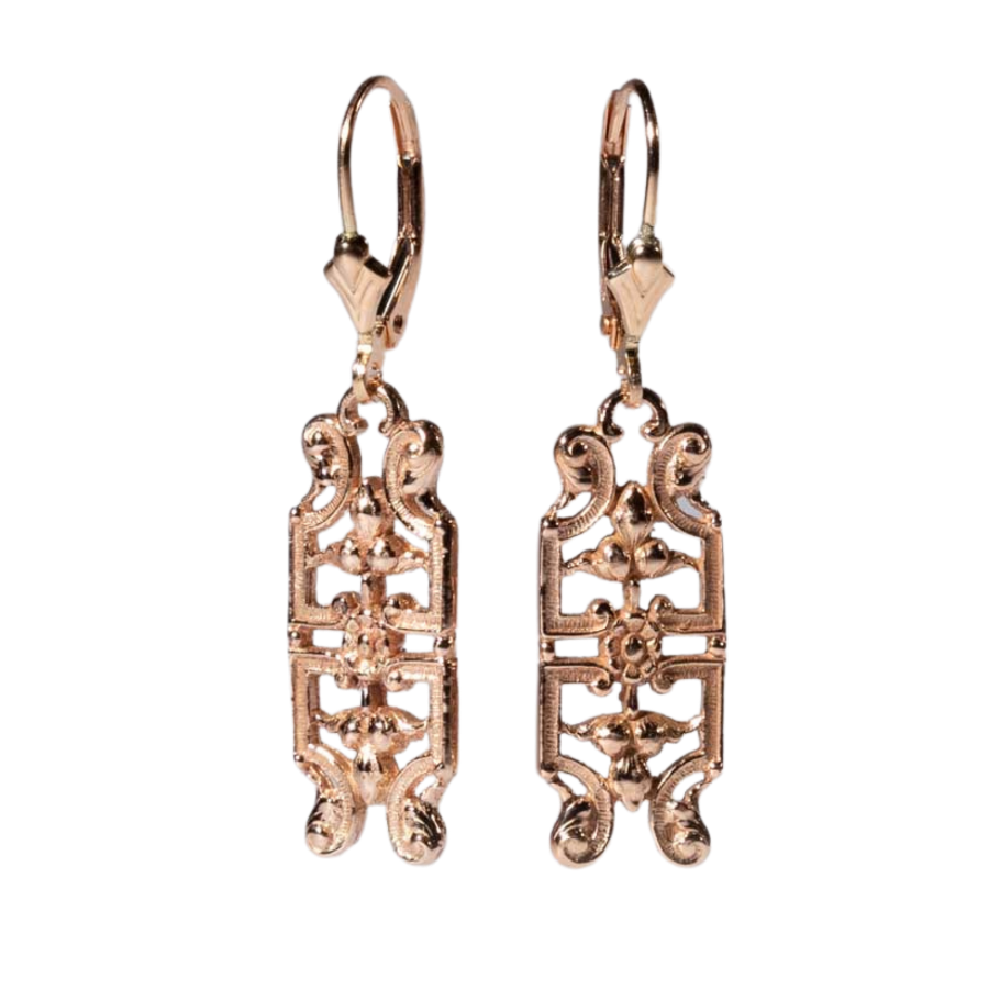 Handcrafted 14k Rose Gold Earrings